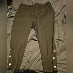 Black peekaboo leggings